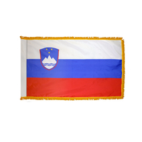 2x3 ft. Nylon Slovenia Flag Pole Hem and Fringe