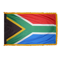 3x5 ft. Nylon South Africa Flag Pole Hem and Fringe