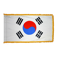2x3 ft. Nylon Korea South Flag Pole Hem and Fringe