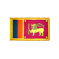 3x5 ft. Nylon Sri Lanka Flag Pole Hem and Fringe