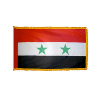 4x6 ft. Nylon Syria Flag Pole Hem and Fringe