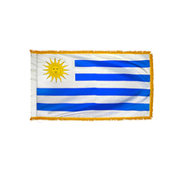 2x3 ft. Nylon Uruguay Flag Pole Hem and Fringe