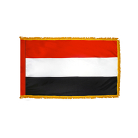2x3 ft. Nylon Yemen Flag Pole Hem and Fringe