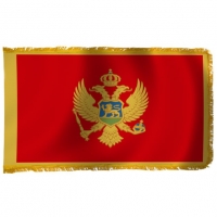 3x5 ft. Nylon Montenegro Flag Pole Hem and Fringe