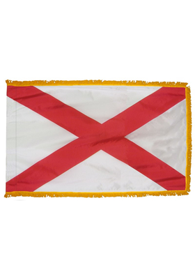 3x5 ft. Nylon Alabama Flag Pole Hem and Fringe