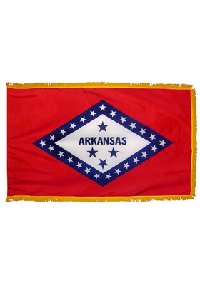 4x6 ft. Nylon Arkansas Flag Pole Hem and Fringe