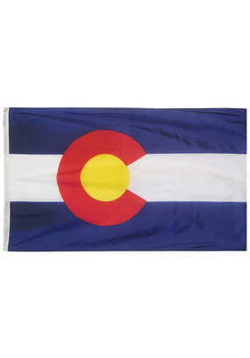 6x10 ft. Nylon Colorado Flag with Heading and Grommets