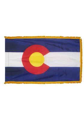 3x5 ft. Nylon Colorado Flag Pole Hem and Fringe