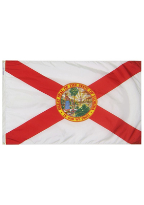 6x10 ft. Nylon Florida Flag with Heading and Grommets