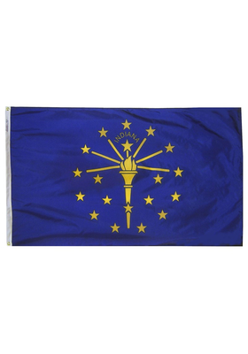 2x3 ft. Nylon Indiana Flag with Heading and Grommets