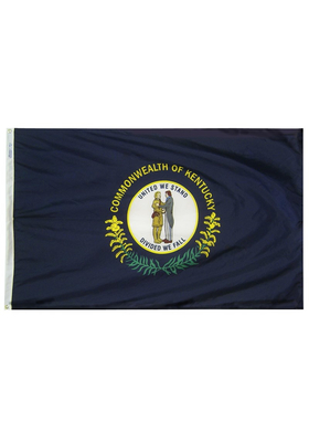 5x8 ft. Nylon Kentucky Flag with Heading and Grommets