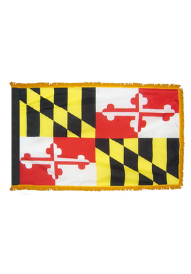 3x5 ft. Nylon Maryland Flag Pole Hem and Fringe