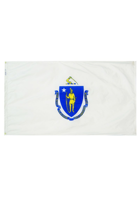 2x3 ft. Nylon Massachusetts Flag with Heading and Grommets