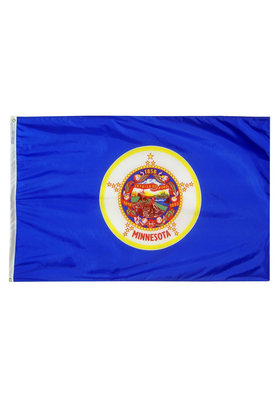 5x8 ft. Nylon Minnesota Flag with Heading and Grommets