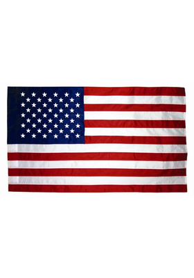 5x8 ft. Nylon U.S. Flag Pole Hem Plain