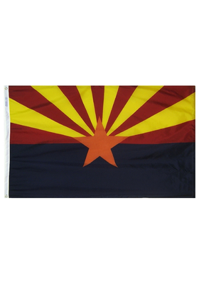 6x10 ft. Nylon Arizona Flag with Heading and Grommets