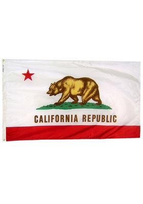 8x12 ft. Nylon California Flag Roped Header