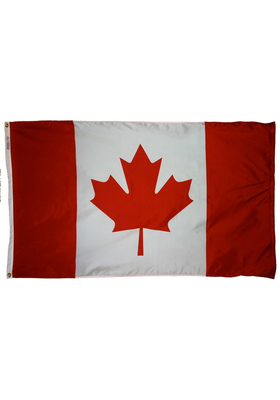 4x6 ft. Nylon Canada Flag Pole Hem Plain