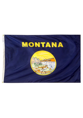 2x3 ft. Nylon Montana Flag with Heading and Grommets