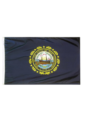 2x3 ft. Nylon New Hampshire Flag with Heading and Grommets