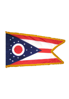 3x5 ft. Nylon Ohio Flag Pole Hem and Fringe