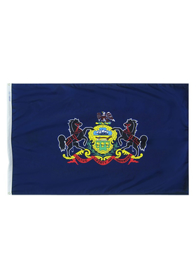 2x3 ft. Nylon Pennsylvania Flag with Heading and Grommets