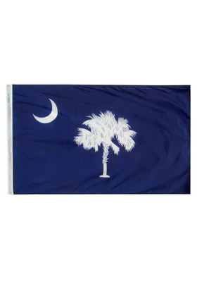 2x3 ft. Nylon South Carolina Flag with Heading and Grommets