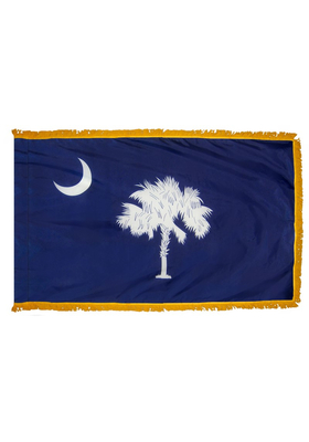 3x5 ft. Nylon South Carolina Flag Pole Hem and Fringe