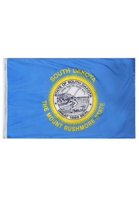 5x8 ft. Nylon South Dakota Flag with Heading and Grommets