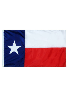 15x25 ft. Nylon Texas Flag with Roped Header