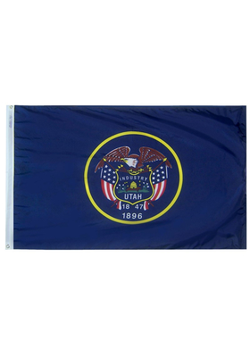 2x3 ft. Nylon Utah Flag with Heading and Grommets