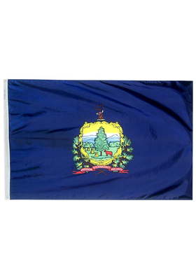 2x3 ft. Nylon Vermont Flag with Heading and Grommets