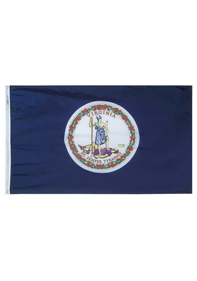 6x10 ft. Nylon Virginia Flag with Heading and Grommets