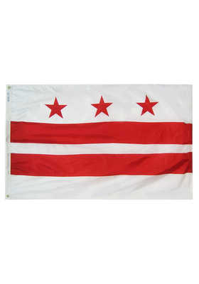 4x6 ft. Nylon District of Columbia Flag with Heading and Grommets