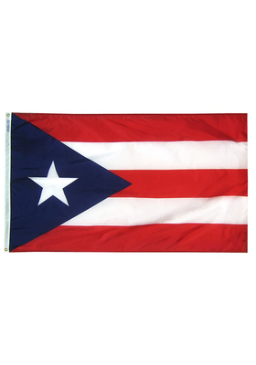 2x3 ft. Nylon Puerto Rico Flag with Heading and Grommets