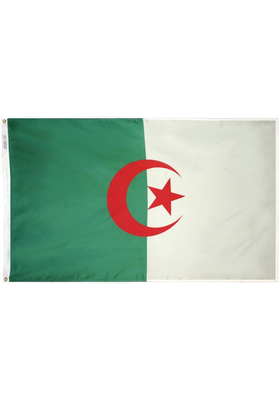 4x6 ft. Nylon Algeria Flag with Heading and Grommets