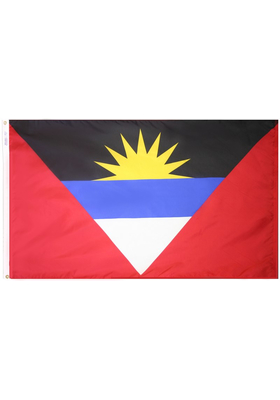 2x3 ft. Nylon Antigua/Barbuda Flag with Heading and Grommets