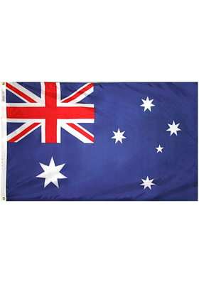3x5 ft. Nylon Australia Flag Pole Hem Plain
