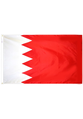 2x3 ft. Nylon Bahrain Flag with Heading and Grommets