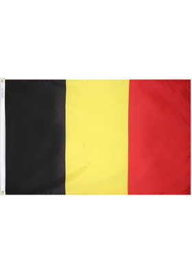 2x3 ft. Nylon Belgium Flag with Heading and Grommets