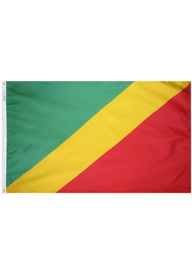 2x3 ft. Nylon Congo Republic Flag Pole Hem Plain