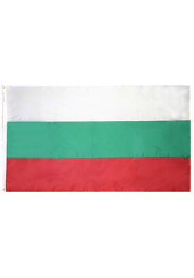 4x6 ft. Nylon Bulgaria Flag Pole Hem Plain