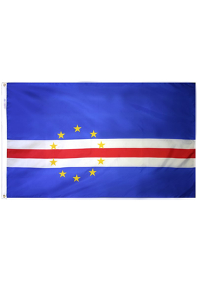 4x6 ft. Nylon Cape Verde Flag Pole Hem Plain