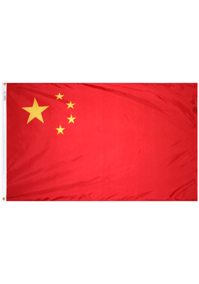 4x6 ft. Nylon China Peoples Republic Flag Pole Hem Plain