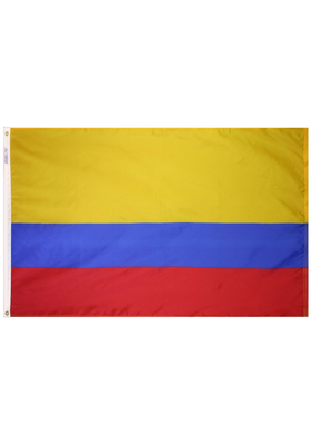 4x6 ft. Nylon Colombia Flag with Heading and Grommets