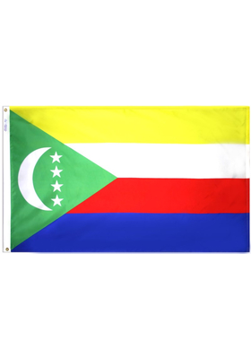 4x6 ft. Nylon Comoros Flag with Heading and Grommets