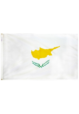 4x6 ft. Nylon Cyprus Flag Pole Hem Plain