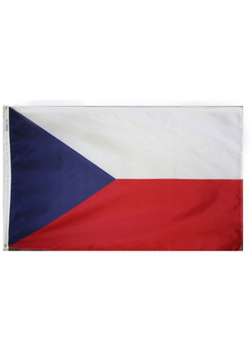 4x6 ft. Nylon Czech Republic Flag Pole Hem Plain