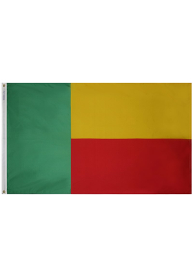 3x5 ft. Nylon Benin Flag Pole Hem Plain