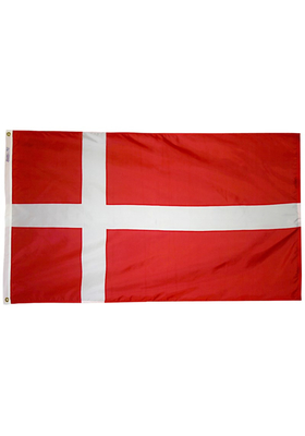 2x3 ft. Nylon Denmark Flag with Heading and Grommets